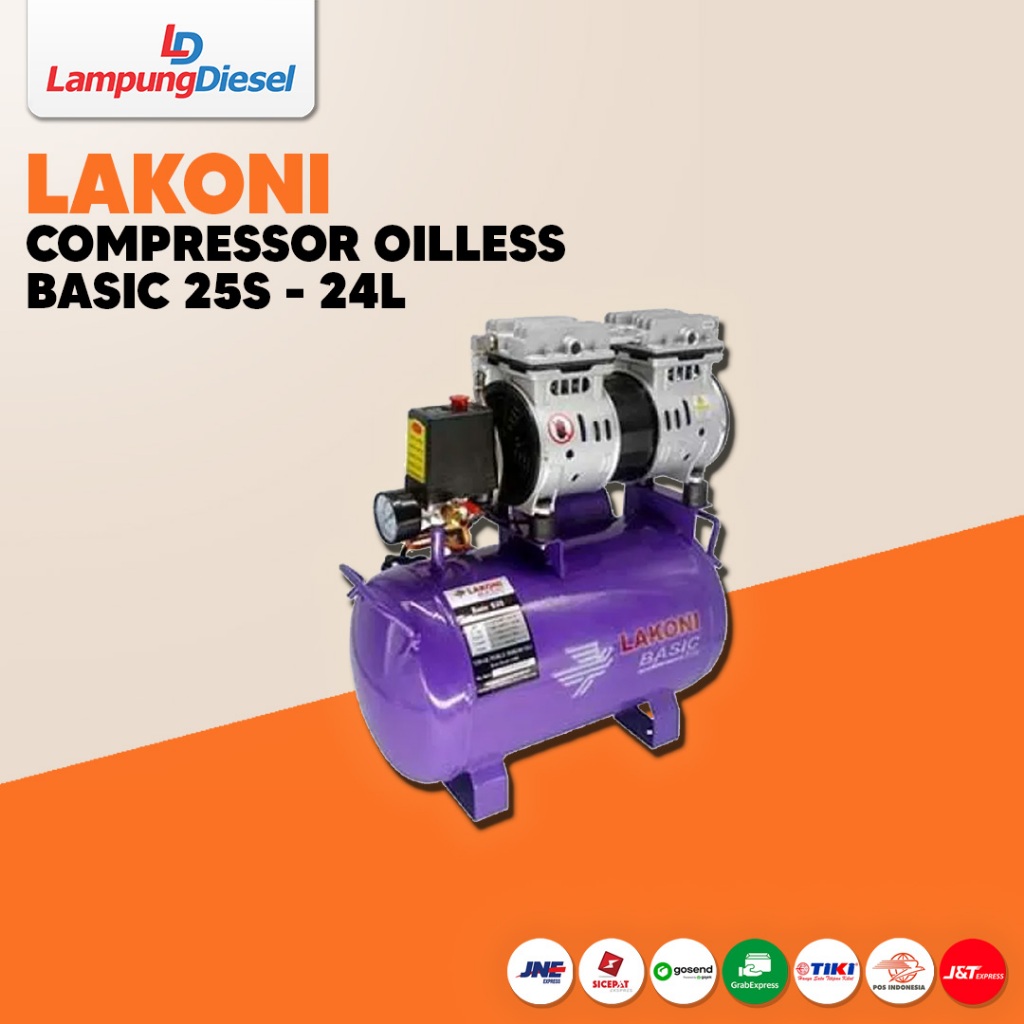 Jual LAKONI Kompressor/ Compressor Basic Oilless (Tanpa Oli) | Shopee ...