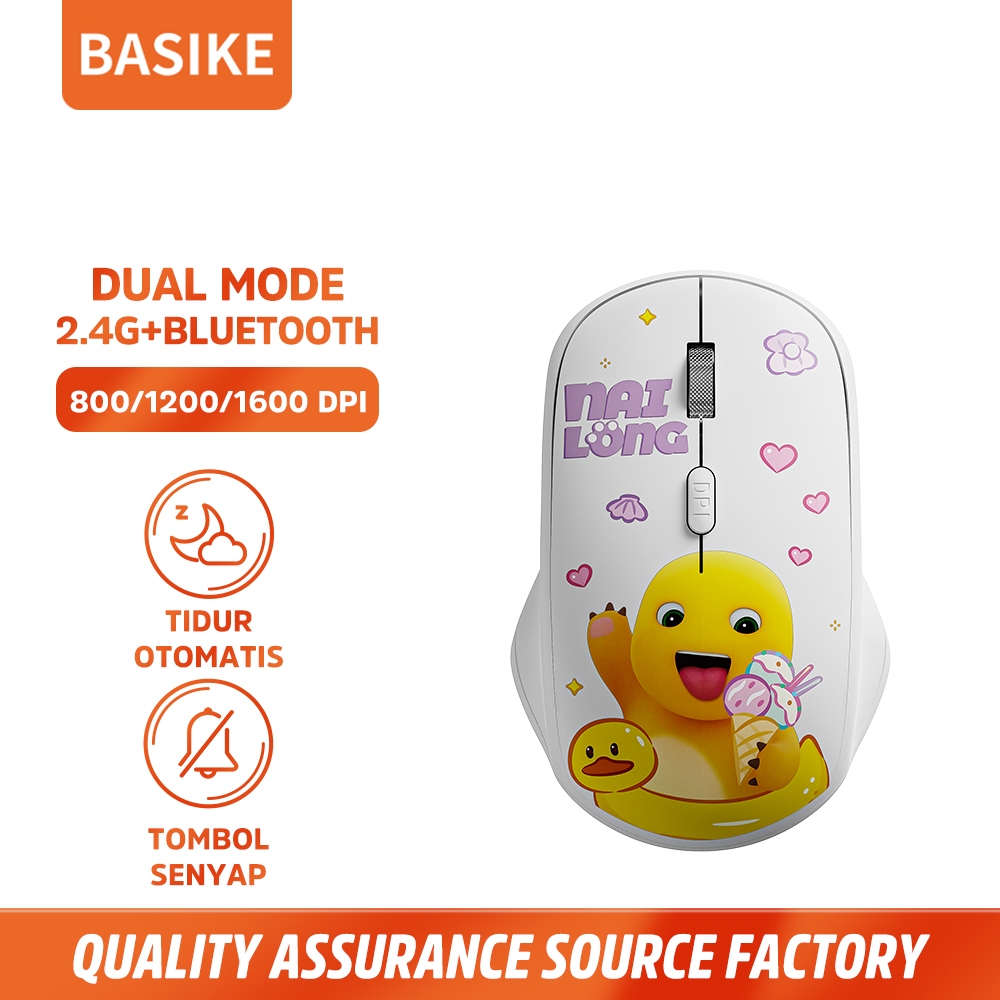 Jual [HOT]BASIKE Mouse Wireless Bluetooth Character Gaming silent click ...