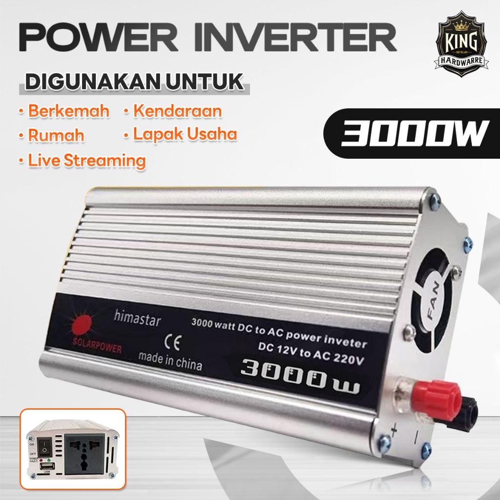 Jual Power Inverter 3000 Watt inverter 3000W DC 12V ke AC 220V Perubah ...
