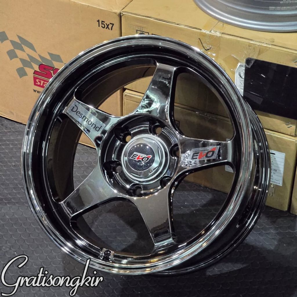 Jual velg spoon BLACK CHROME r18 lebar 9 velg mobil r18 pajero Hilux ...