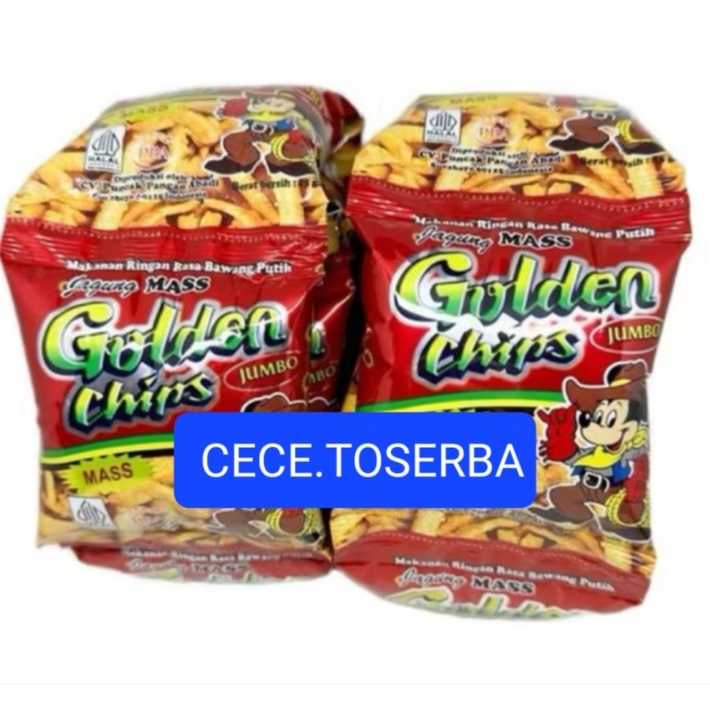 Jual SNACK JADUL GOLDEN CIPS MAS POTATO 1 RENTENG 10 PCS | Shopee Indonesia