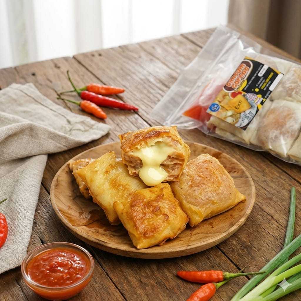 Jual Dimsum goreng lumer isi 6 pcs besar lengkap dengan saus cocolan ...