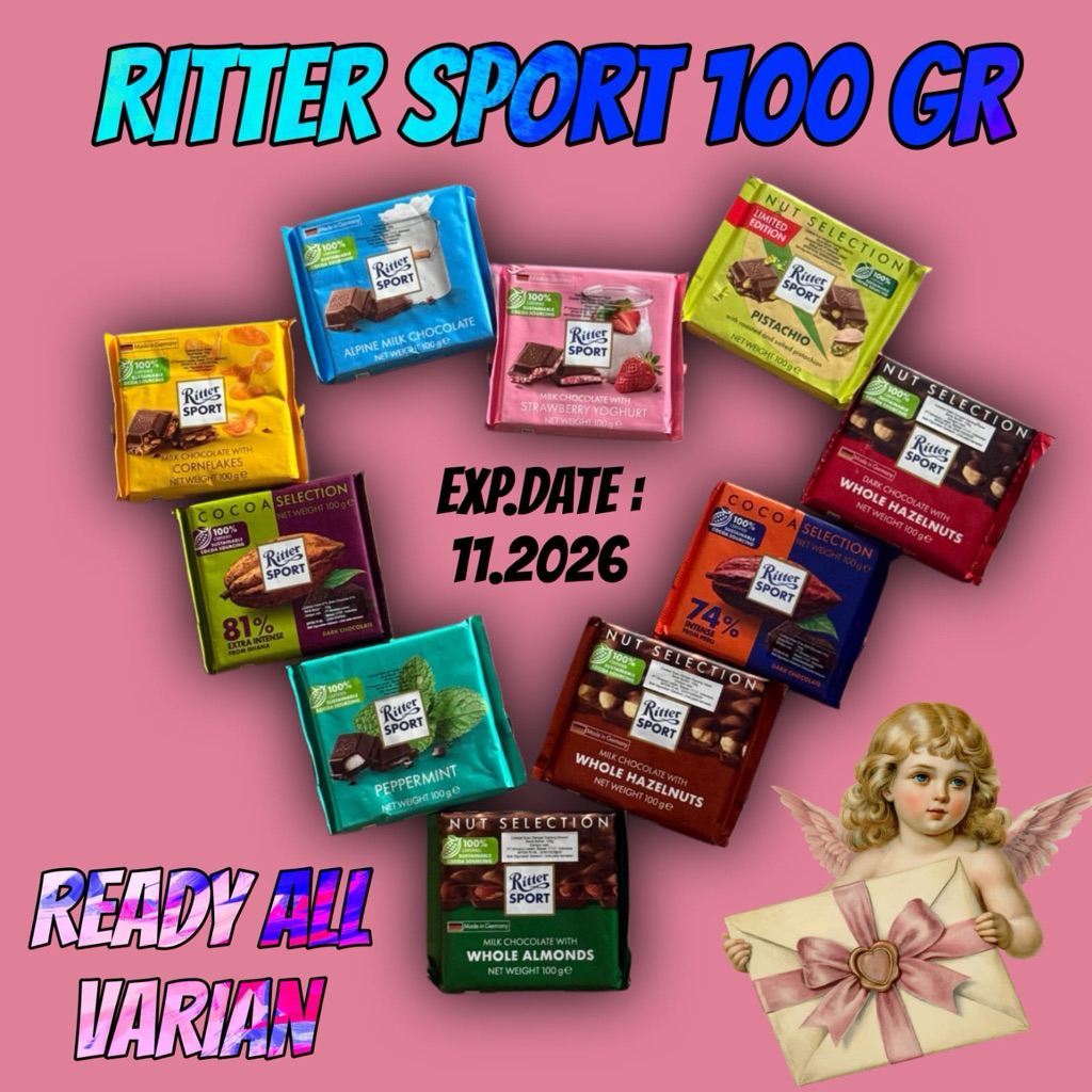 Jual [BELI 3 GRATIS 1 HERSHEY COKLAT IMPORT USA] Ritter sport chocolate ...