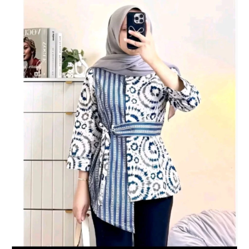 Foto 5 Baju Batik Wanita Modern Monalisa Genes M L XL XXL Asli Pekalongan | 014