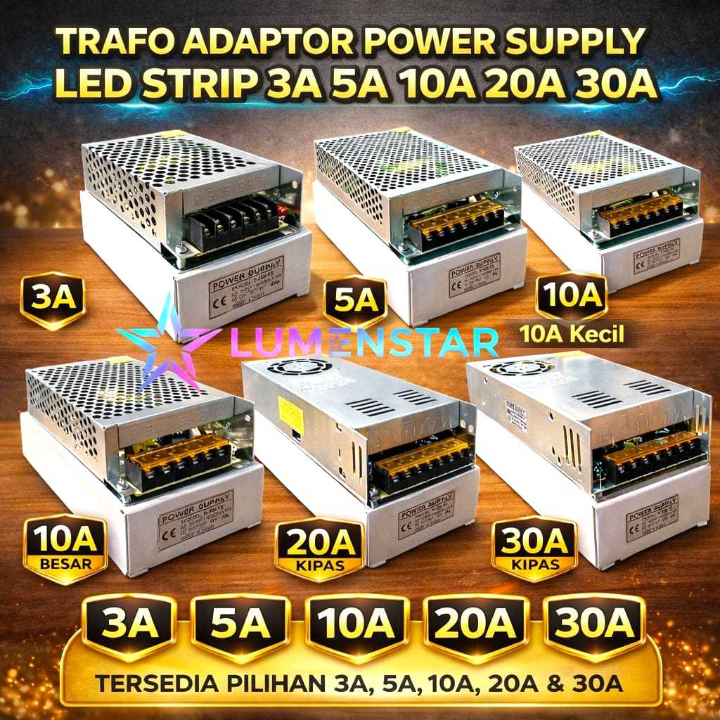 Jual Power Supply Adaptor Switching Trafo LED Strip 3A/5A/10A/20A/30A ...