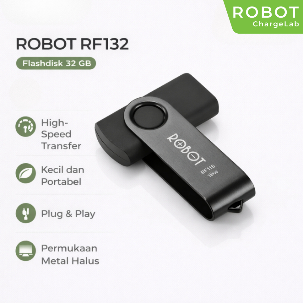Jual ROBOT Flashdisk Penyimpanan Data New Rotatable U-Disk Kapasitas ...