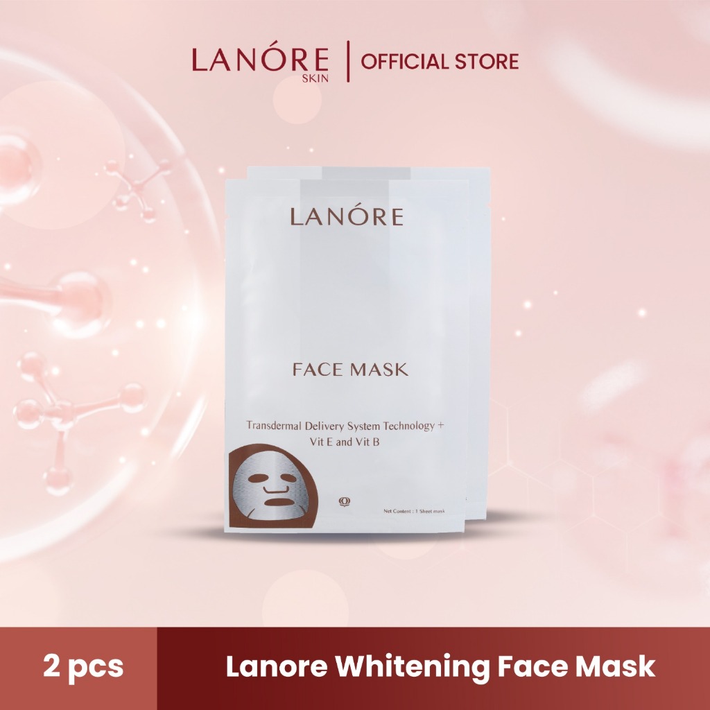 Jual Lanore Face Mask Whitening 2pcs (Free Gift) | Shopee Indonesia