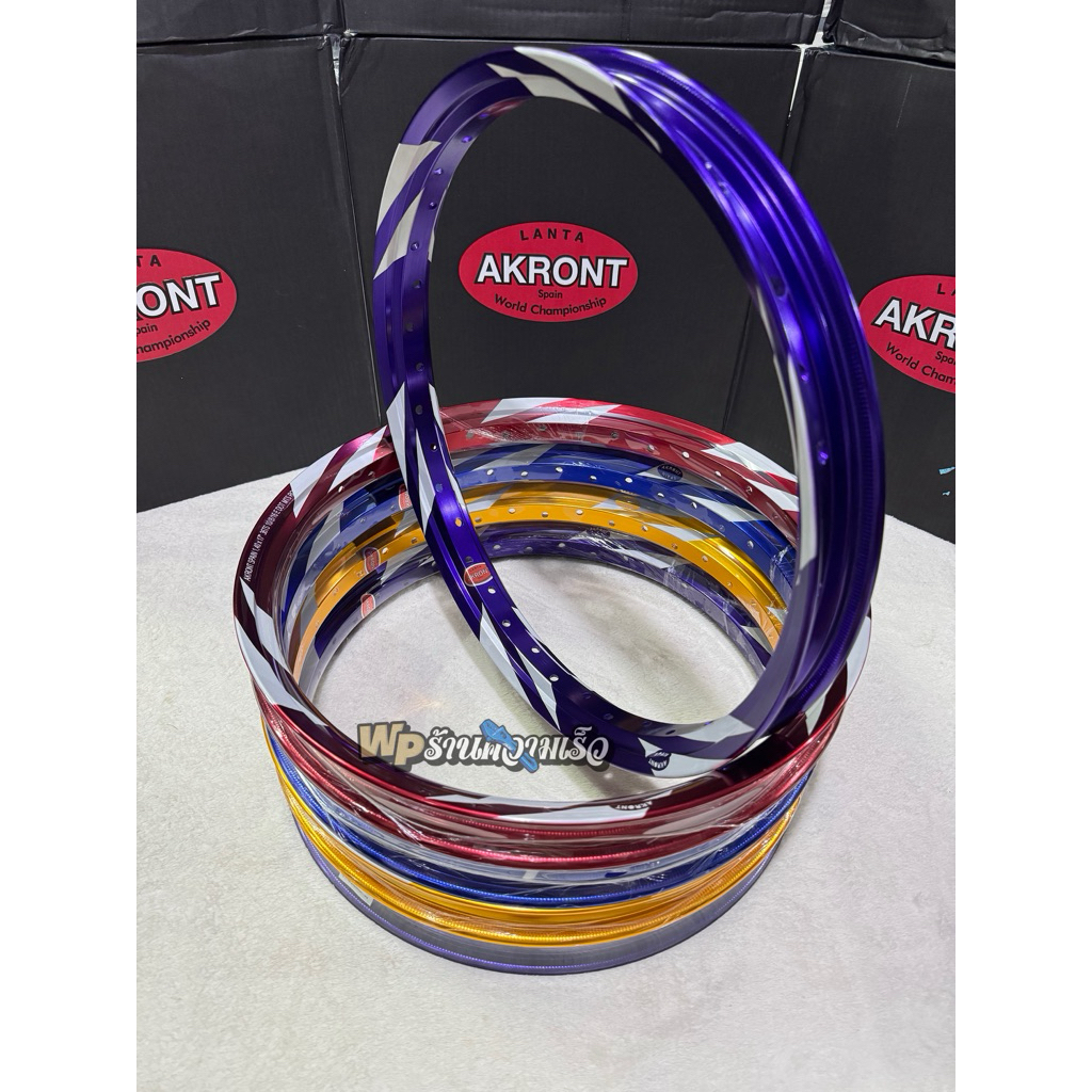 Jual velg akront morad spain motif blade warna biru , ungu , gold ...