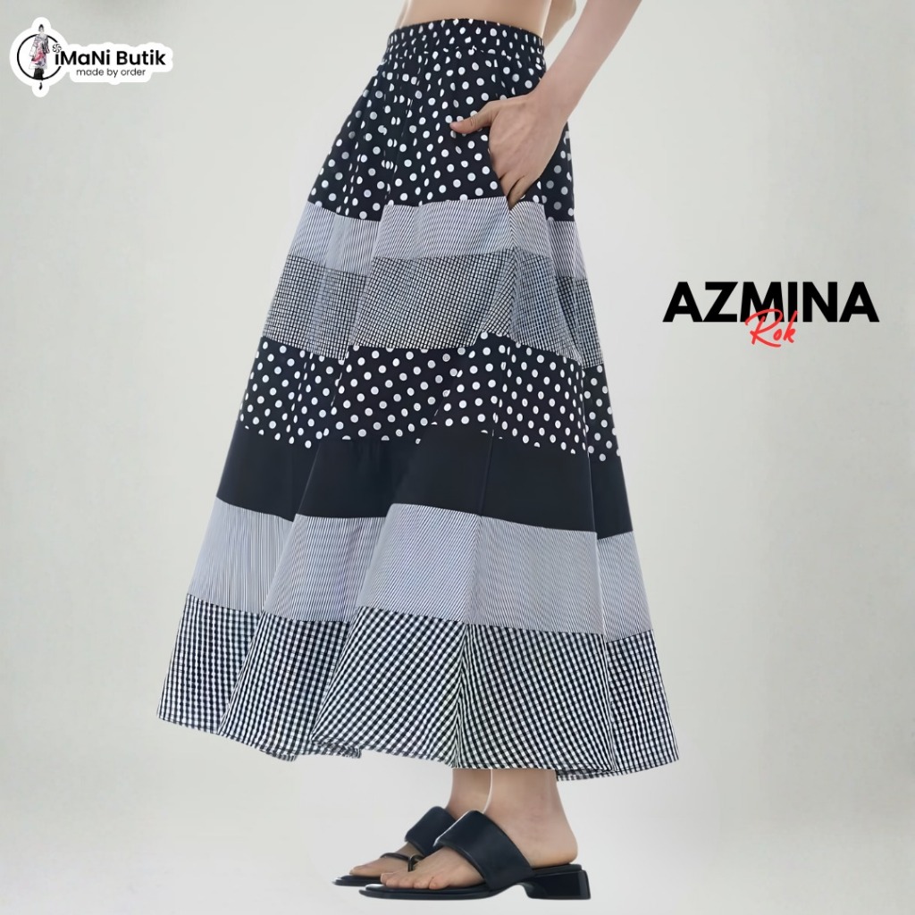 Jual Imani Butik - Rok Azmina Fashion Wanita ( Bahan Katun Pinggang ...