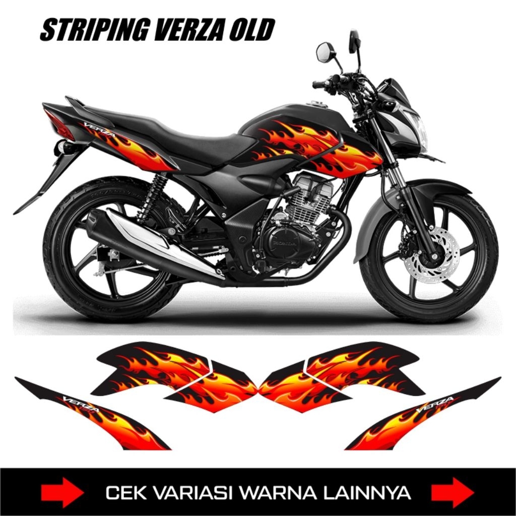 Jual Striping Api Honda Verza 150 Lama / Sticker Motor Verza Old 150 ...