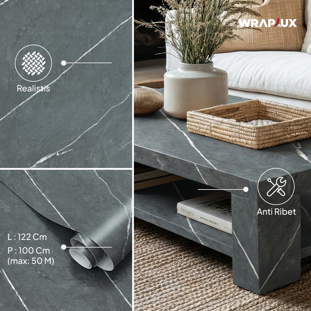 Jual Sticker PVC Olive Slate – Anti Air & Realistis | Pelapis Furniture ...