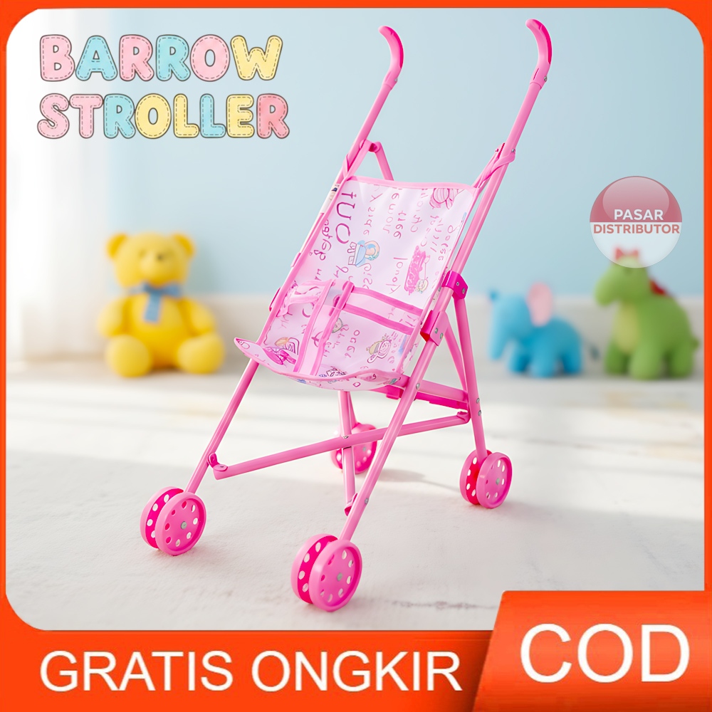 Jual Pasar Distributor BABY BARROW DOLL STROLLER 8869B Mainan Dorongan