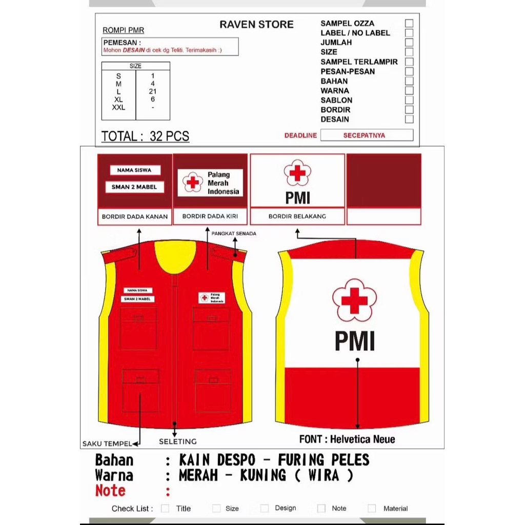 Jual PO PESANAN ROMPI PMR CUSTOM | Shopee Indonesia