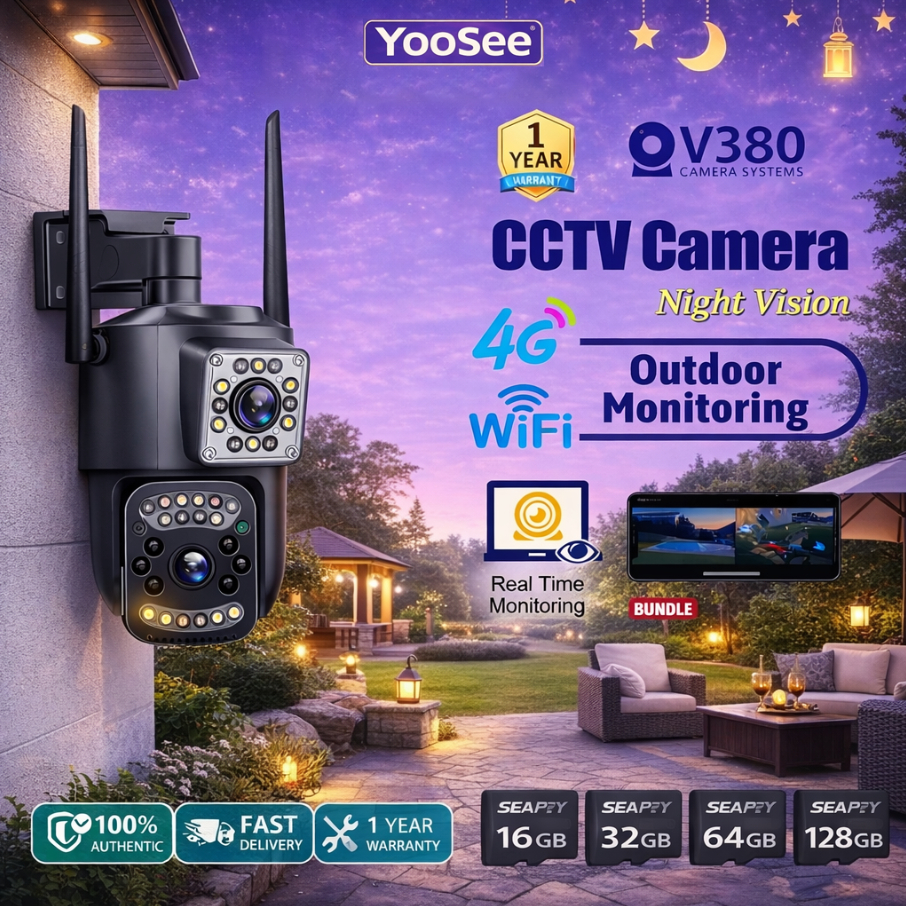 Jual V380 Pro Outdoor Dual Lens CCTV Full HD 4GWiFi Remote Kontrol ...