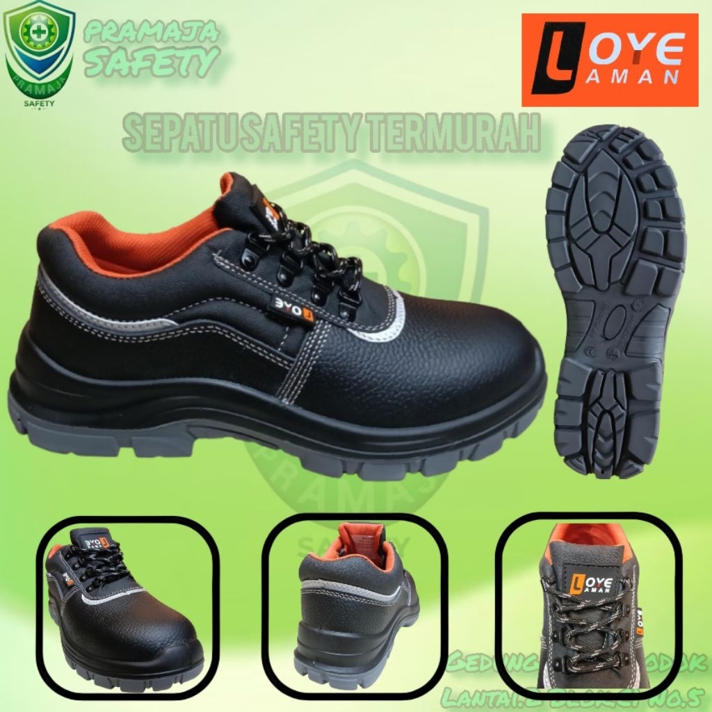 Jual Sepatu Safety Pendek Tali Import Berkualitas Original 100% Bahan ...