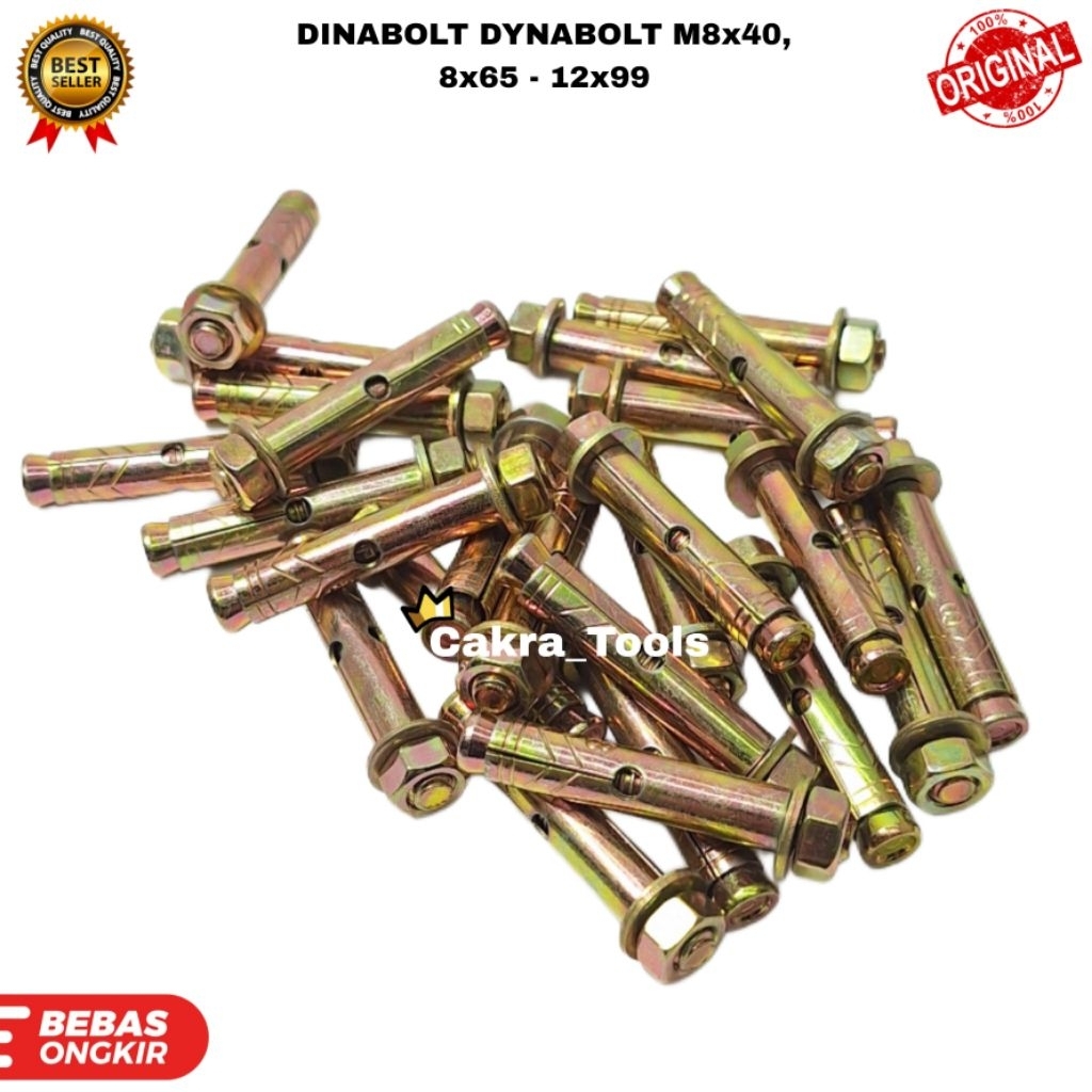 Jual [BOX] DINABOLT DYNABOLT M8-M12 / DINABOLT DYNABOLT M8×40- M12×99MM ...