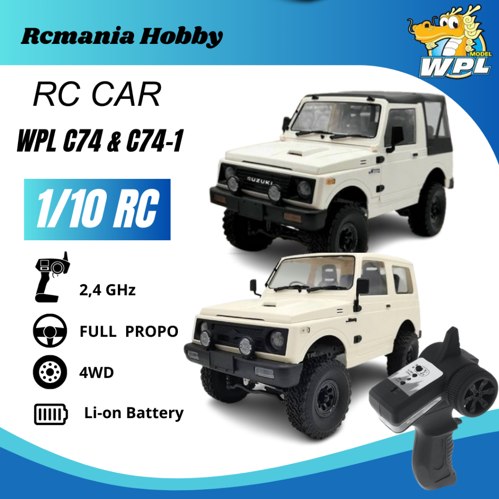 1/10 WPL C74-1 C74 Jimny Warrior JA11 4WD 2.4G RC voiture sur chenilles Simulation télécommande voiture sur route pour garçons cadeaux d'anniversaire de noël  26