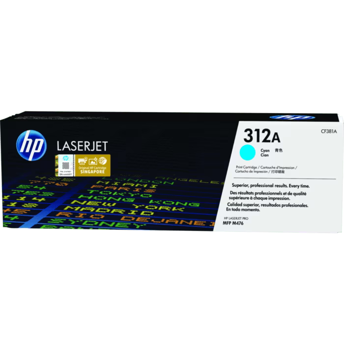 HP Toner 312A Black Cyan Magenta Yellow LaserJet Cartridge Original [CF380A CF381A CF382A CF383A] (2)