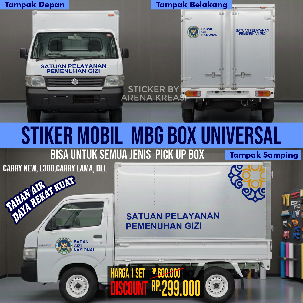 Jual Stiker Mobil MBG Cutting Sticker Satuan Pelayanan Pemenuhan Gizi ...