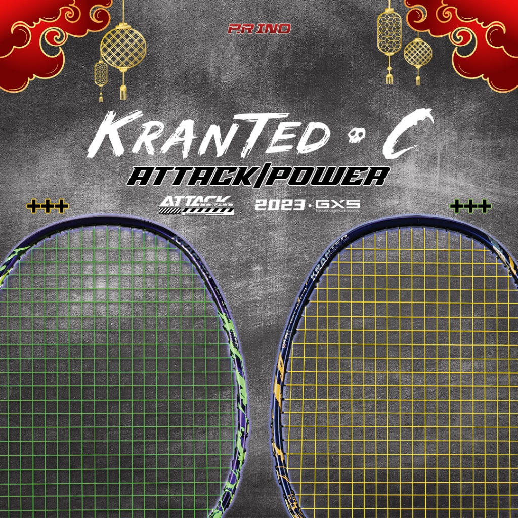 Jual (ATTACK POWER) Raket Badminton KRANTED-C 100% Carbon Fiber ...