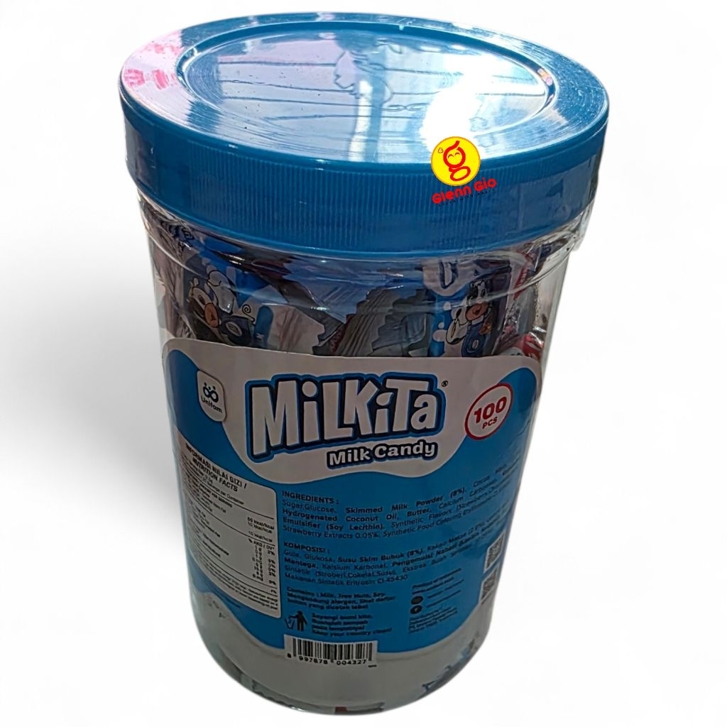 Jual Permen Milkita Milk Candy Assorted Toples isi 100 pcs | Shopee ...