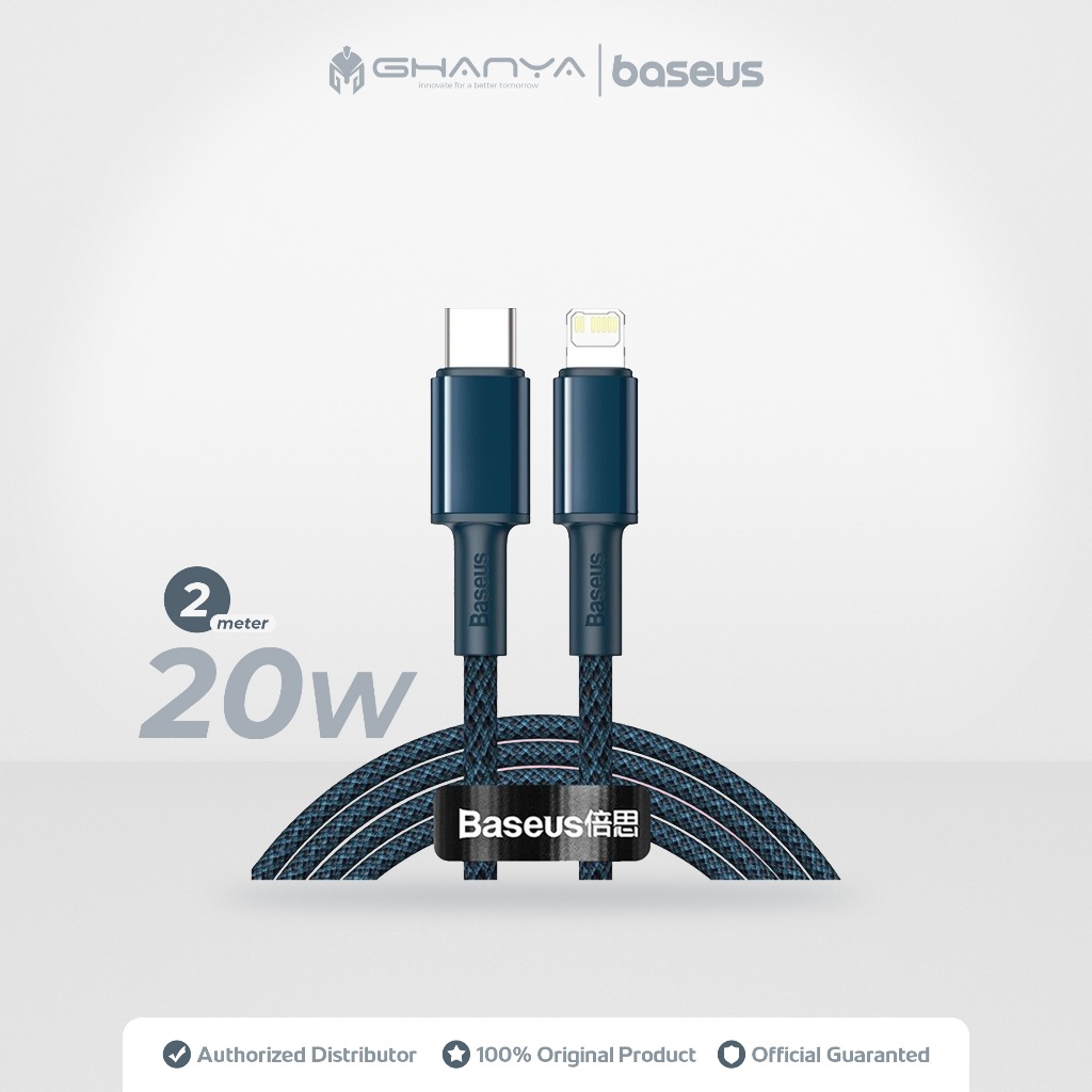 Jual Baseus Original Kabel Data High Density TYPE C TO LIGHTNING 20W 2M ...