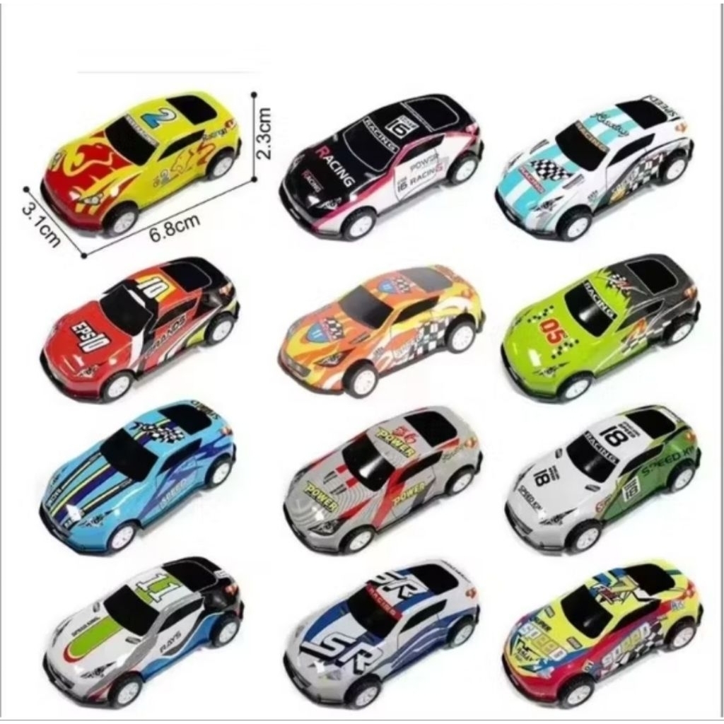 Jual MOBIL MINI MAINAN ANAK COLORFULL RACING CAR BESI | Shopee Indonesia