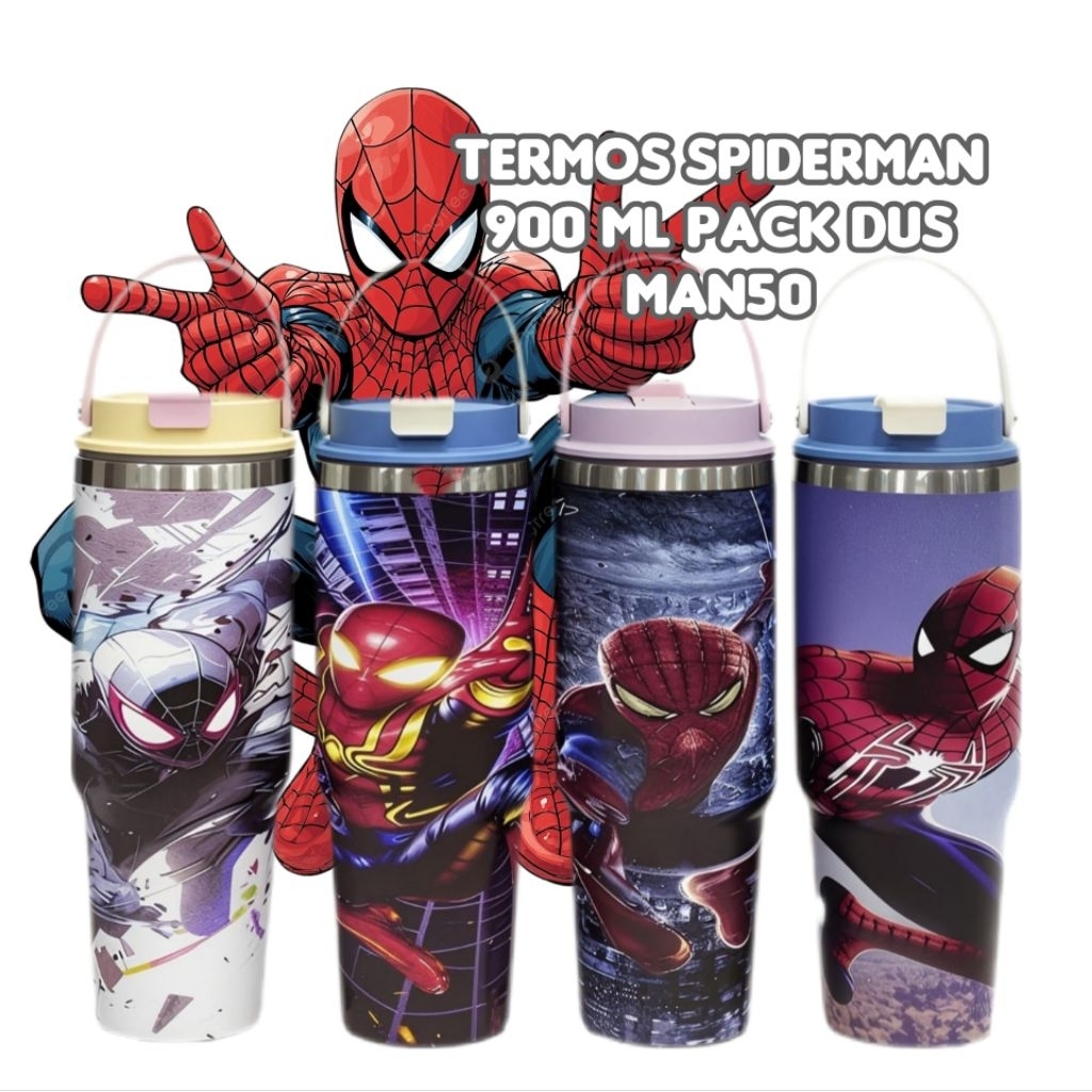 Jual TERMOS SPIDERMAN 900 ML PACK DUS MAN50 | Shopee Indonesia