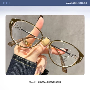 Genius Maiden Kacamata Cat Eye Minus Lensa Anti Radiasi Blueray Photocromic Bluecromic Bahan TR