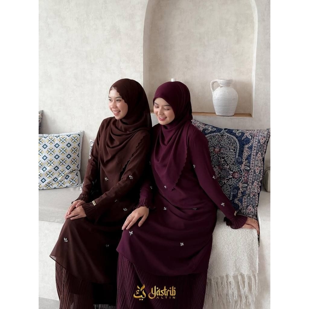 Jual GAMIS CERUTY BABYDOLL IZMA SET 3IN1 BAJU KURUNG MELAYU CERUTY MIX ...