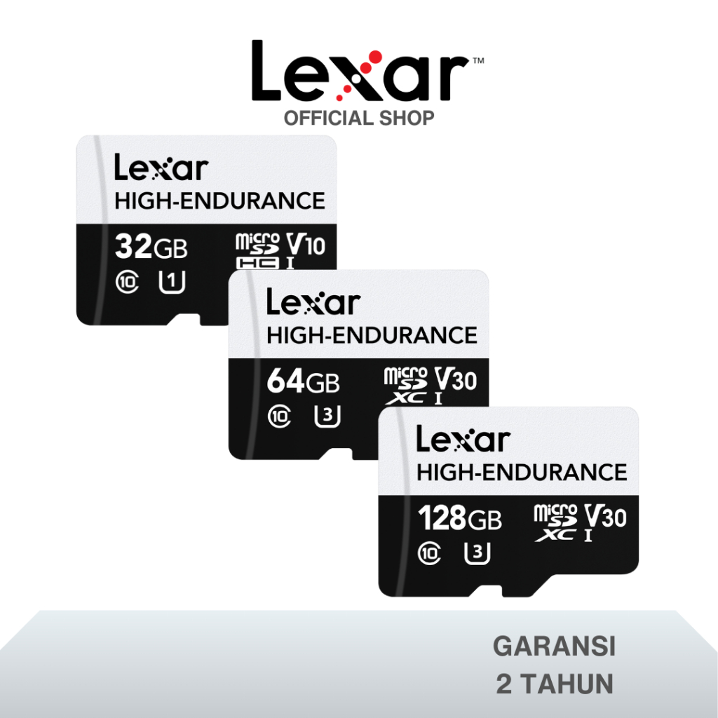 Jual Lexar High Endurance Micro SDHC/SDXC UHS-I Class 10 V10/V30 CCTV ...