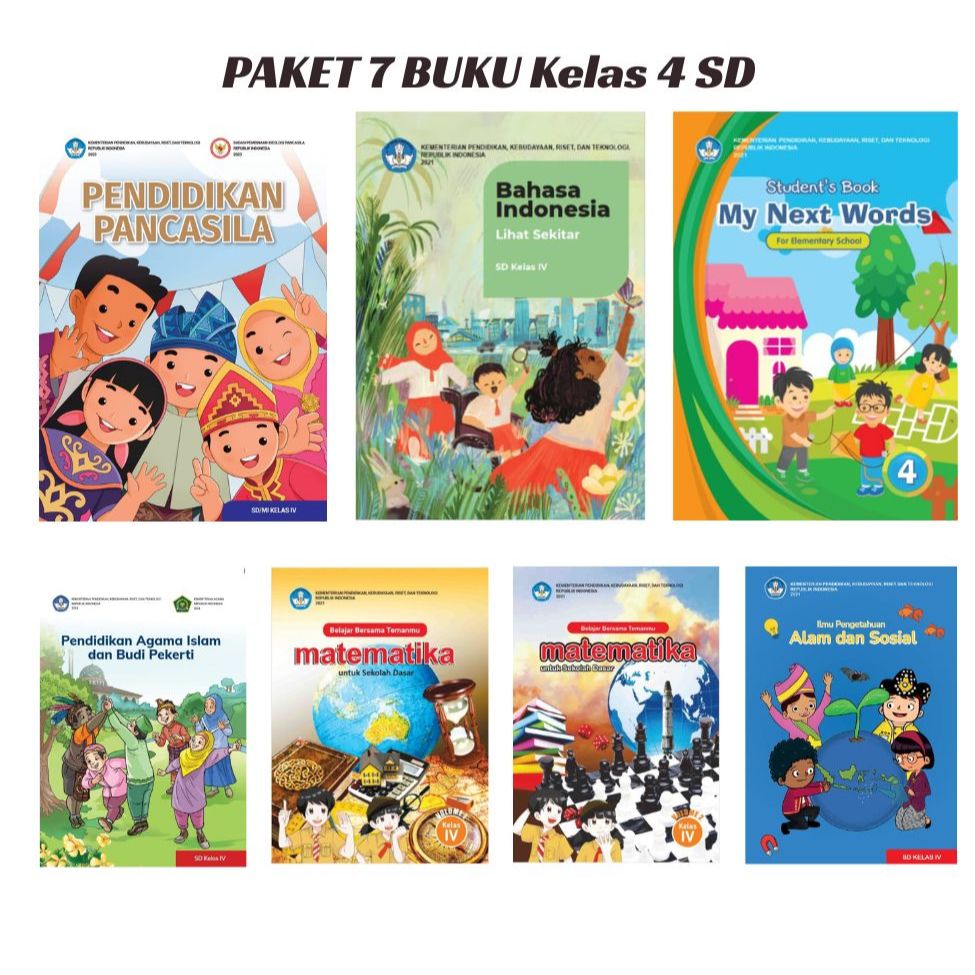 Jual Paket Buku Kurikulum Merdeka Kelas 4 Matematika vol 1 & 2 Bhs Indo ...