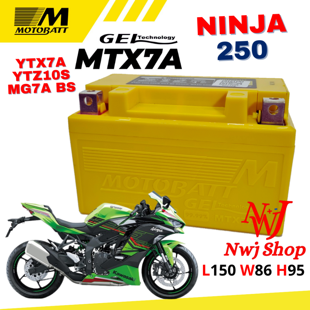 Jual MOTOBATT AKI KERING MOTOR NINJA ZX25 NINJA 250 NINJA Z250
