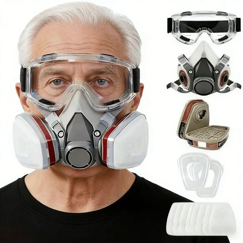 Jual Masker Gas Respirator Industrial Mask Anti Virus Debu Racun Udara ...