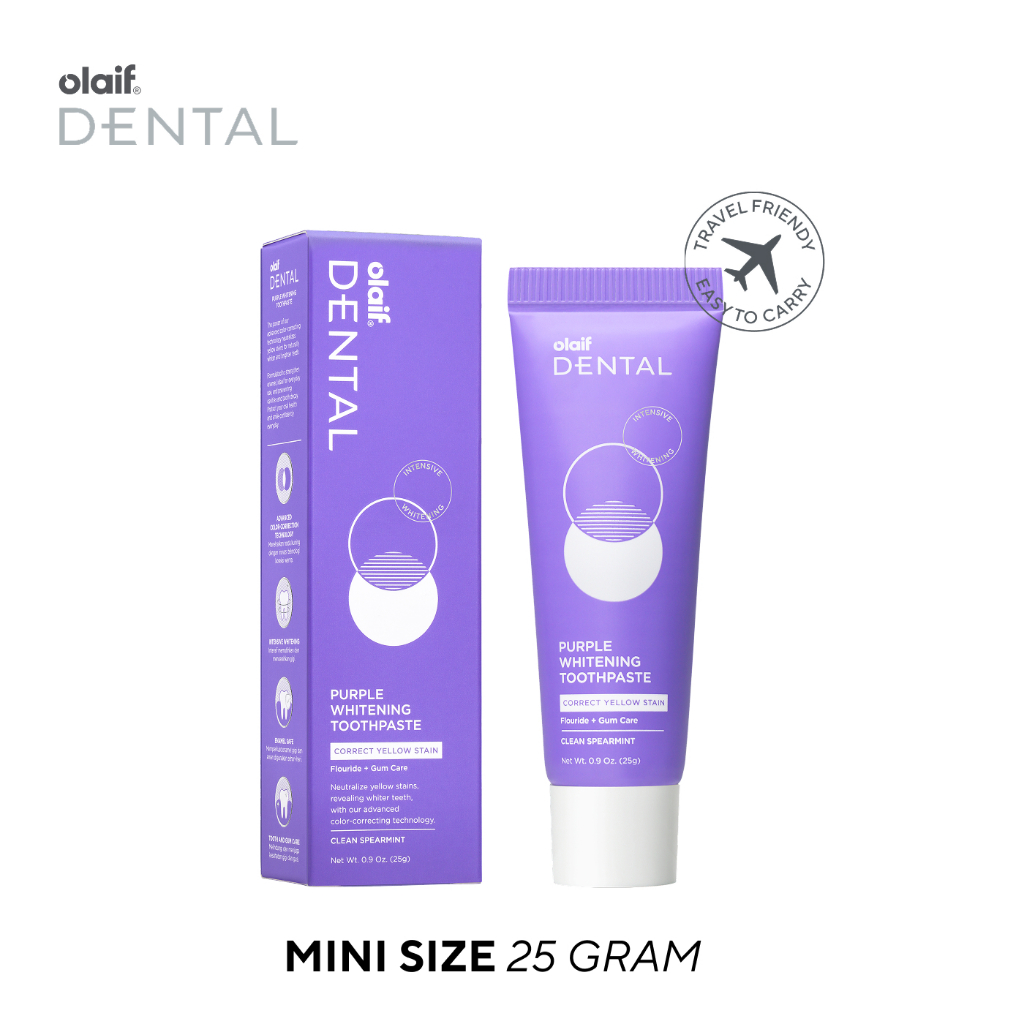 Jual Olaif Dental Purple Whitening Toothpaste - 200g / 25g - Purple ...