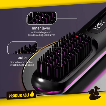 Cordless Hair Straightener Wireless Portable Sisir Catok Pelurus Rambut Elektrik Nirkabel