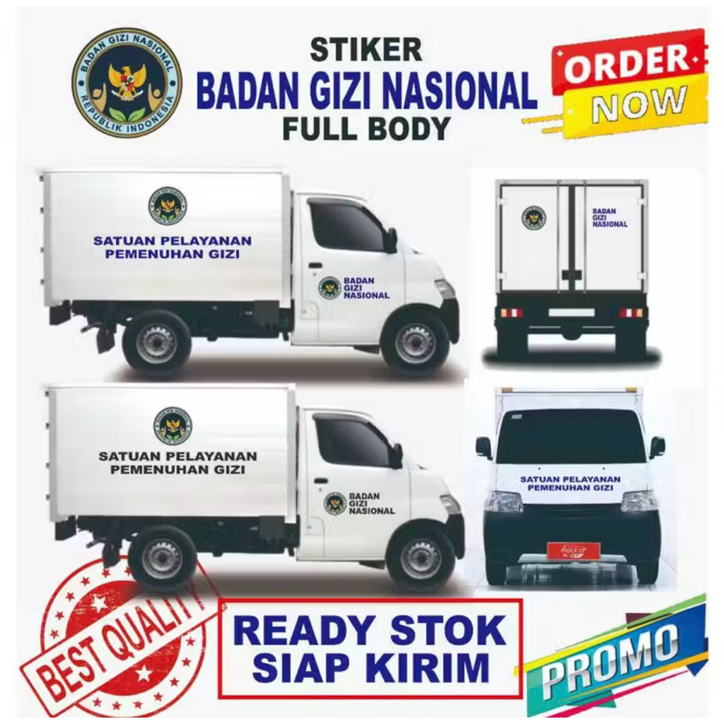 Jual STIKER STICKER MBG SPPG KWALITAS BAGUS (1 SET MOBIL BOX ) | Shopee ...