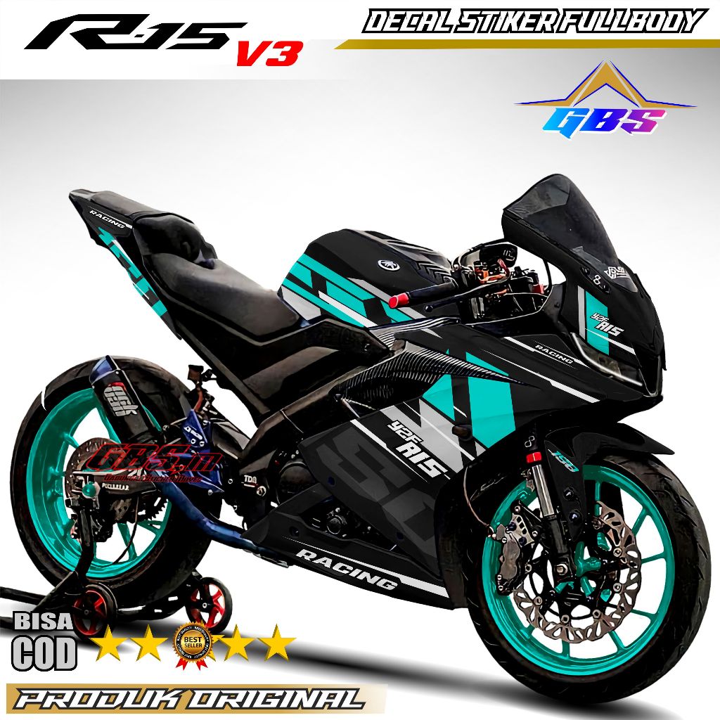Jual ( COD ) Stiker Decal R15 V3 Full body Decal Stiker Variasi Yamaha ...