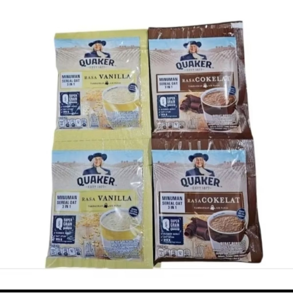 Jual Quaker Oatmeal 3 in 1 Rasa coklat - Tinggi Kalsium & Vitamin isi ...