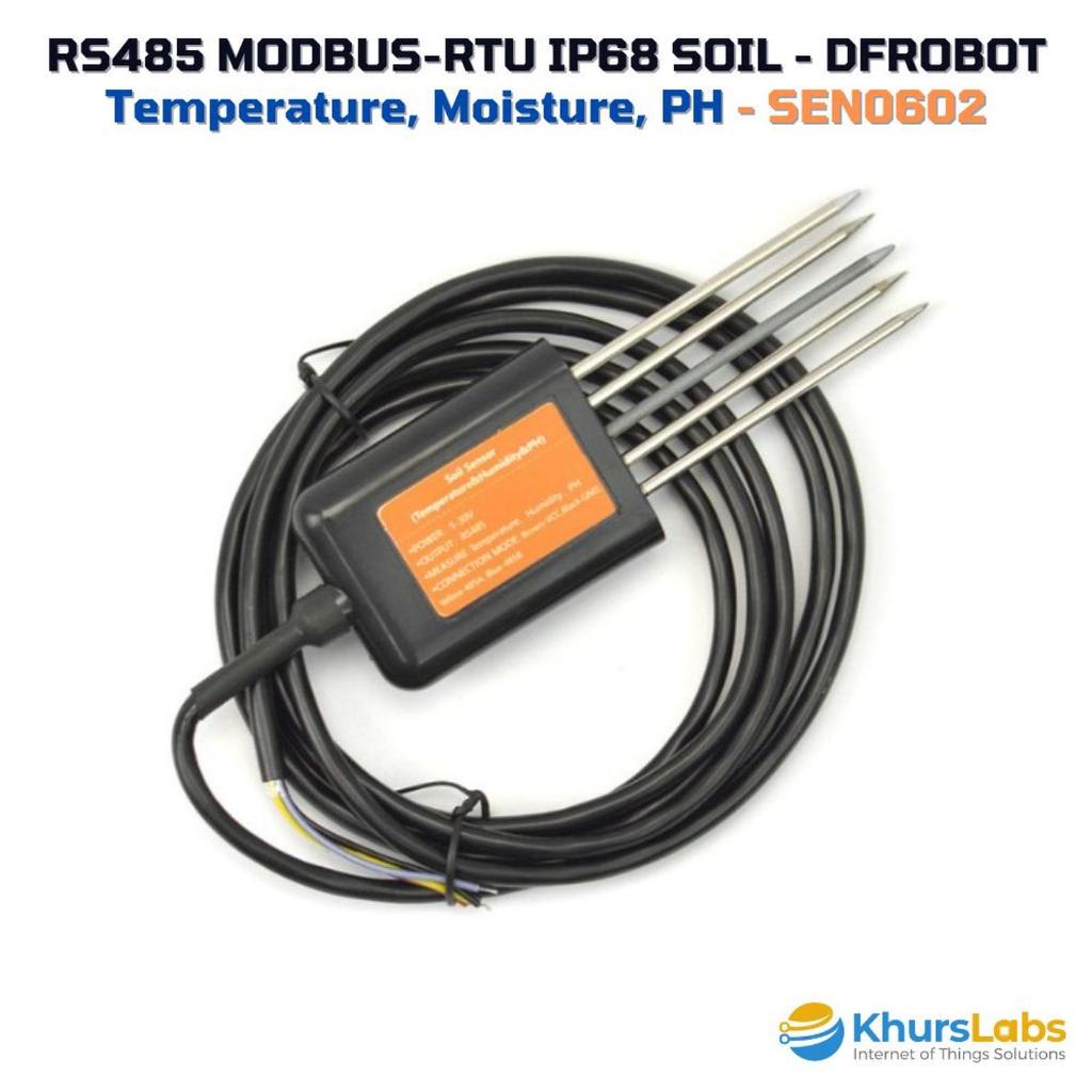 Jual DFRobot - MODBUS RTU RS485 Soil Temperature Humidity and pH ...