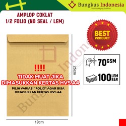 Amplop Coklat 1/2 Folio ( 19x25cm )