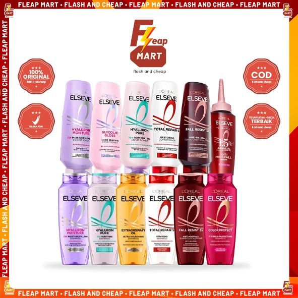 Jual L'OREAL Paris Elseve Conditioner 175mL & Shampoo 200mL - Perawatan ...