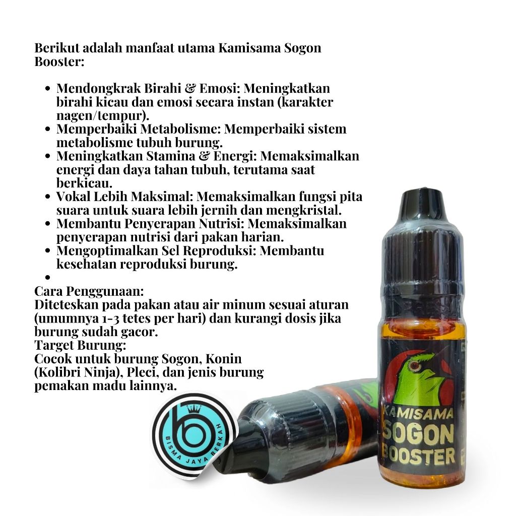 Jual BOOSTER SOGON BOOSTER 10ML Multivitamin ATP Energi Stamina Mental ...