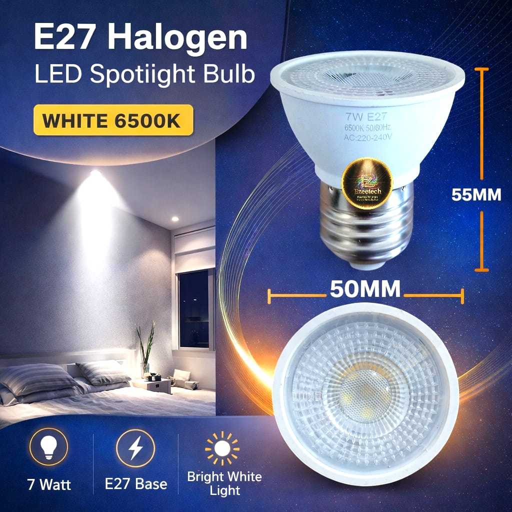 Jual Lampu Halogen Spotlight LED 7 Watt Fitting E27 / MR16 Sorot 7W ...