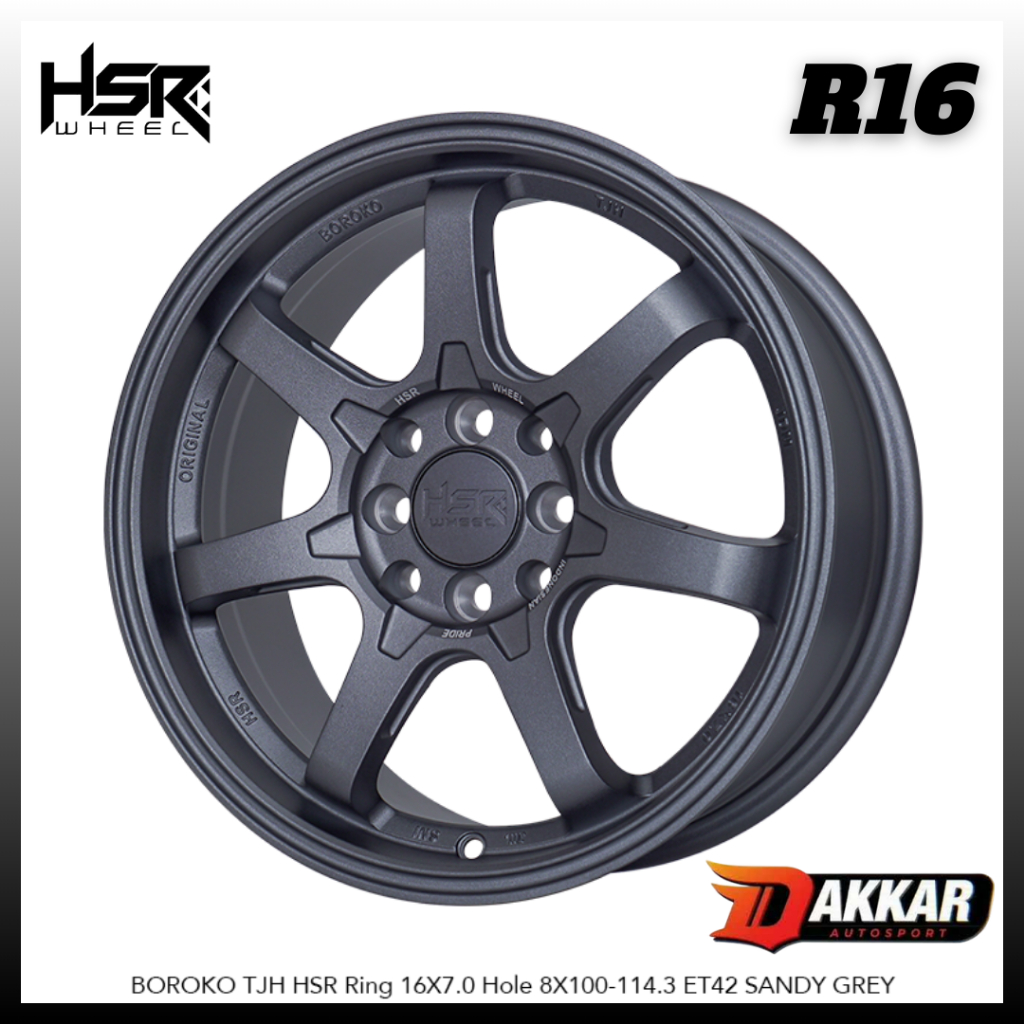 Jual VELG MOBIL R16 HSR BOROKO TJH R16 LEBAR 7 ET 42 WARNA SANDY GREY ...