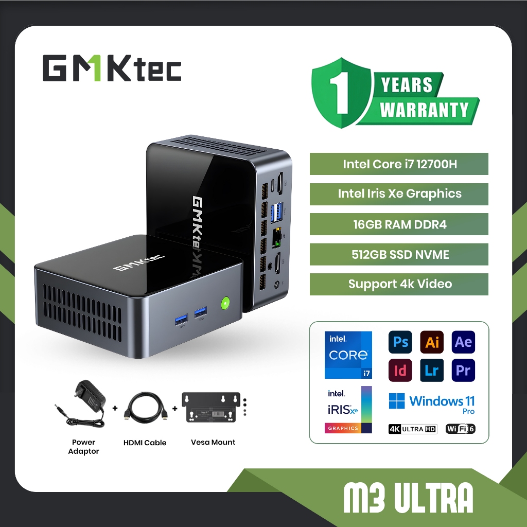 Jual MINI PC Gaming M3 Intel Core i7 12700H 16GB DDR4 / 512GB NVME ...