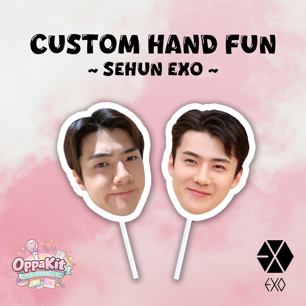 Jual Custom Kipas Muka Fan Face Hand Fun Kipas Wajah Kpop - Sehun EXO ...