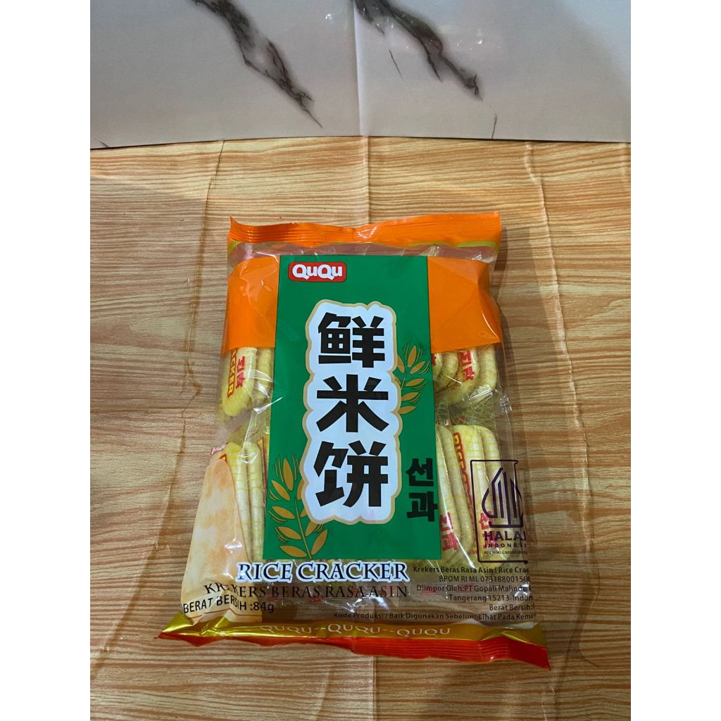 Jual SNACK IMPORT QUQU RICE CRAKER SNOW RICE CRACKER BISKUIT KRAKER ...