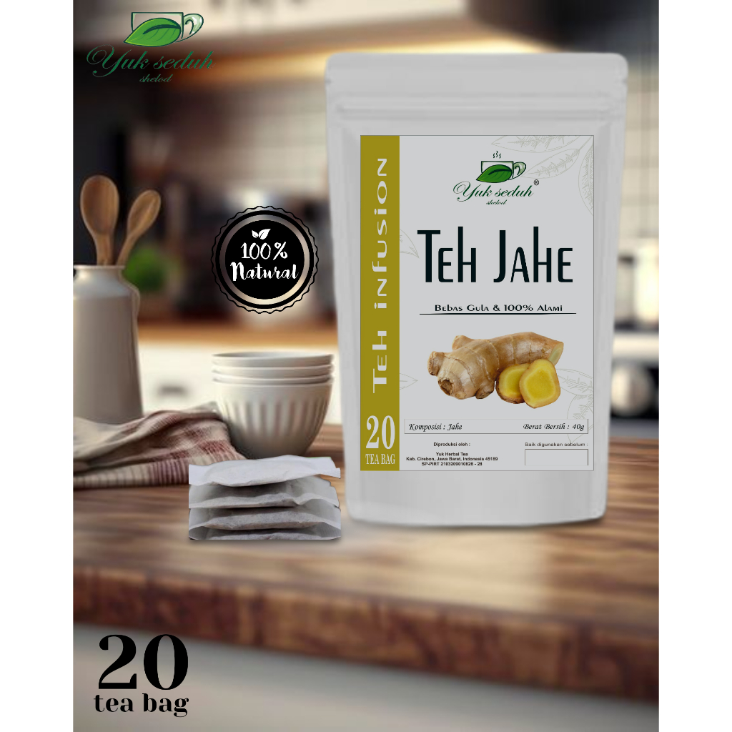 Jual TEH JAHE / GINGER ROOT TEA 100% organik (20 tea bag) | Shopee ...