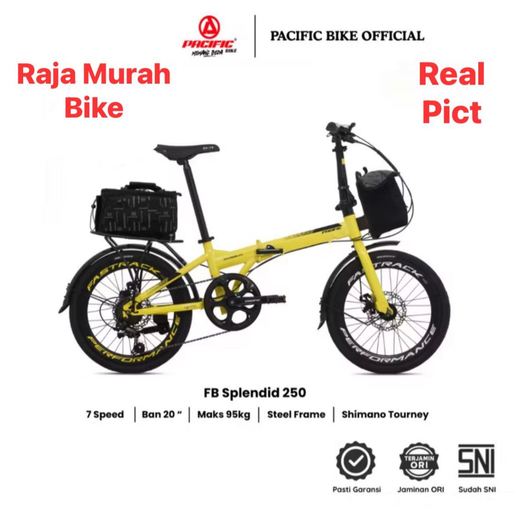 Jual Sepeda Lipat Folding Bike Pacific Splendid 250 20 Inch Sepeda ...